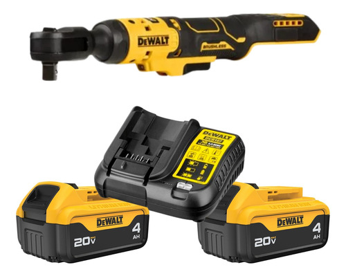 Chave De Catraca 1/2 Dewalt Dcf512b 20v + 2 Bat 4ah +carreg