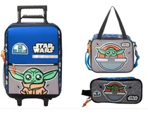 Comprar Kit Maleta Yoda Mandalorian Azul Star Lonchera Cartuchera