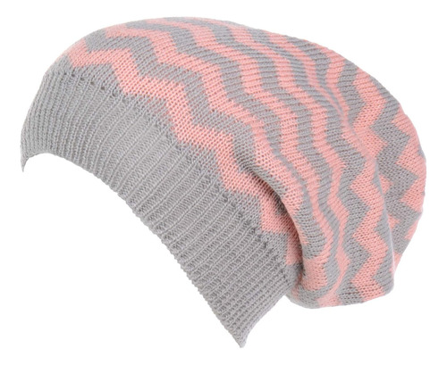 Byos Unisex Everyday Slouchy Knit Beanie Hat Sólido, Rayas, 