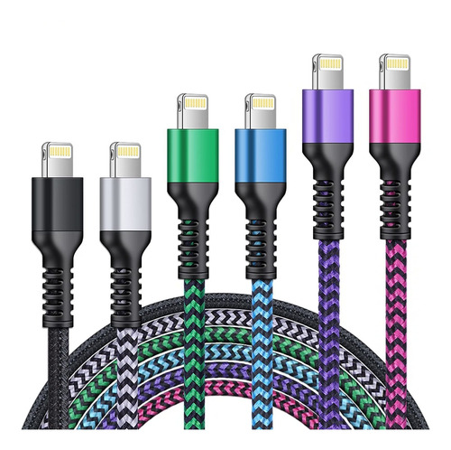 Cargador Para iPhone [6 Pies Paquete De 6 Pies) Cable Lightn