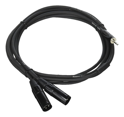 Cable De Interconexión Roland Black Series, 3.5 Mm A 2x Xlr 