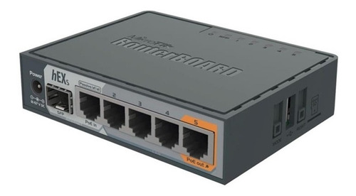 Router MikroTik RouterBOARD hEX S RB760iGS gris 100V/240V