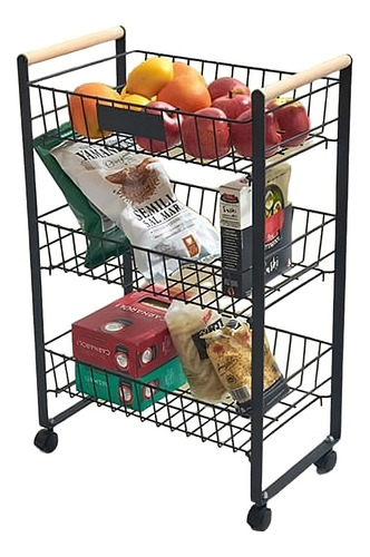 Carrito Organizador De Cocina Baño 3 Niveles Con Ruedas