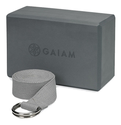 Kit Bloque + Cinto Yoga / Ladrillo / Pilates / Gaiam / Usa