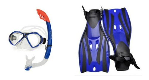 Imagen 1 de 2 de Kit Mascara, Snorkel Y Patas De Rana Para Niño