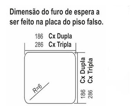 Caixa Piso Elevado Dupla 2x2 Sqr Aluminio 12 Tomadas Dutotec