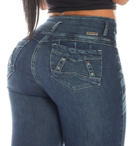 Imagen 4 de 10 de Jeans Colombiano Levanta Cola 14404 Cheviotto