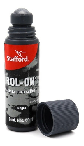 Tinta Para Sellos Rol-on 60ml Negro Marca Stafford