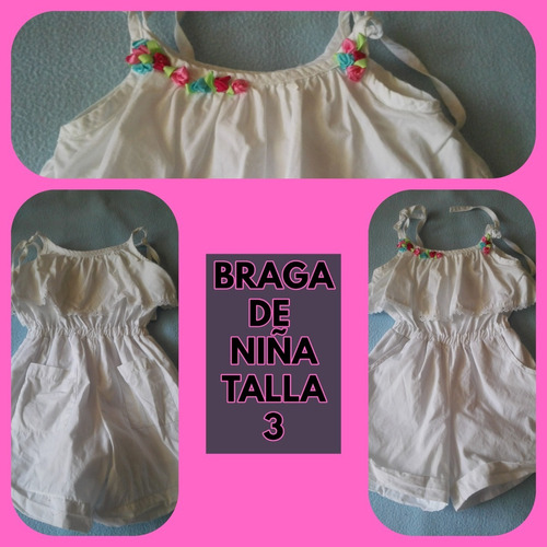 Braga De Niña Talla 3