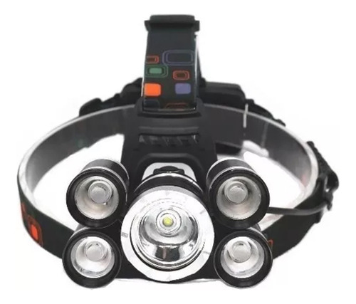 Pack 3 Linterna Frontal  Minero Led Cree Xm-l T6 5 Led