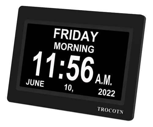 Trocotn 7 Pulgadas Reloj Digital Calendario Reloj Gran Panta