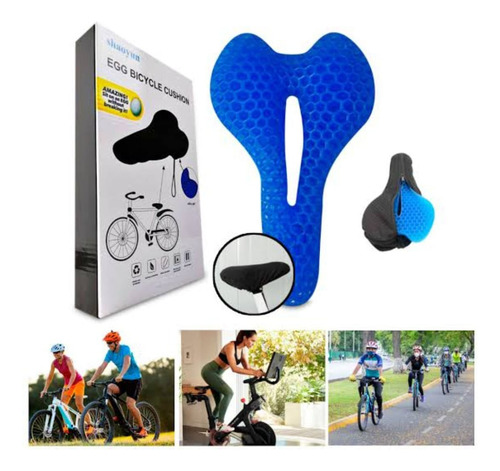 Dos Asientos Fundas Cobertor Gel Sillin Bicicleta Anatomico