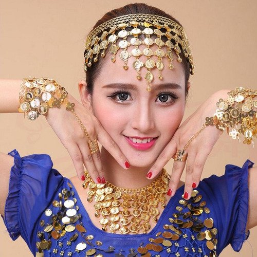 4x Conjunto De Joyas De Danza De Vientre,, Pendientes,