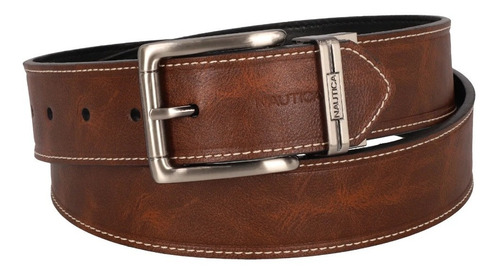 Nautica Cinturón Reversible Estilo Piel 11nueop002 Tan/black