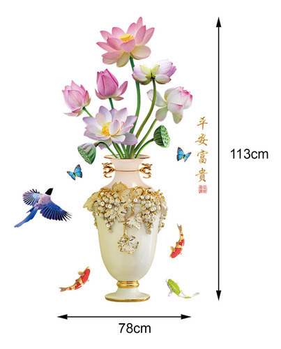 Adhesivo Decorativo Para Pared, De Flores, Estilo A
