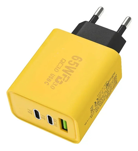 Carregadores De Celular Gan Usb Pd De 65 W E 3 Portas Usb C