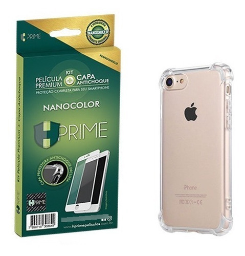 Kit Nanocolor Hprime Pelicula + Capa Apple iPhone 8 Branco