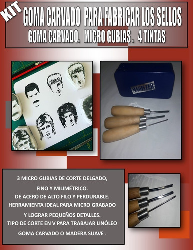 Goma Carvado Para Sellos