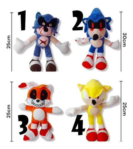 Sonic Exe Peluches Personaje Eleccion X Unidad Collectoys