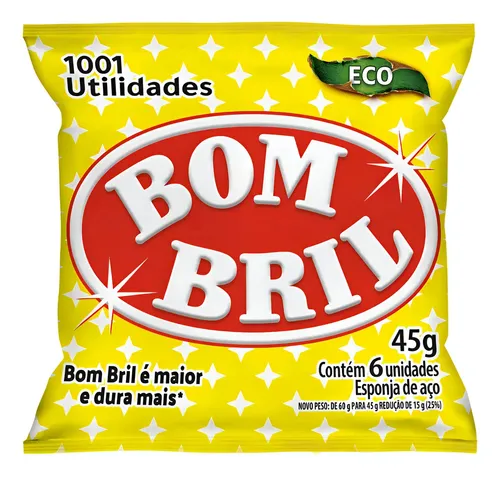 Esponja de Aço Bombril 6 unidades 45g