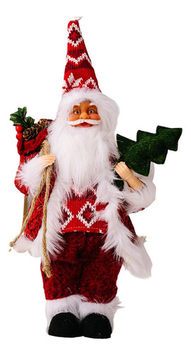 Figura Navideña De Muñeco De Papá Noel De 16,5 Pulgadas