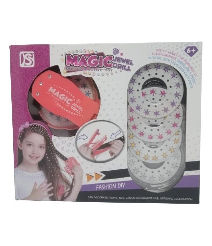 Maquina Juguete Gemas Para El Cabello Peinado Magic Jewel