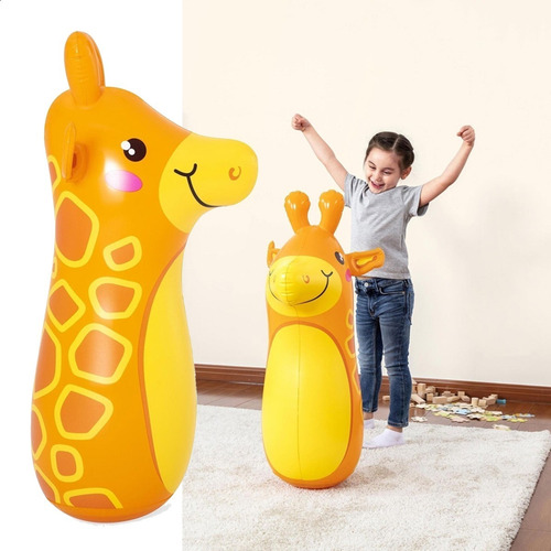 Imagen 3 de 9 de Involcable Punching Inflables Infantil Didactico Jirafa