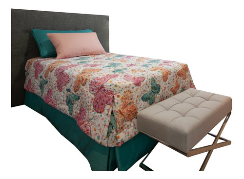 Imagem 1 de 5 de Conjunto Colcha Solteiro King Floral Irma Decorações