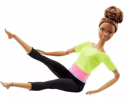 Boneca Barbie Articulada Morena Top Yoga Asha Made To Move