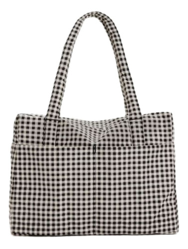 Bolso De Viaje, Ideal Para Carry On Marca Baggu Color Blanco Black White Gingham