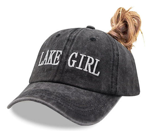 Oascuver Sombrero De Cola De Caballo Para Mujer Lake Girl, G