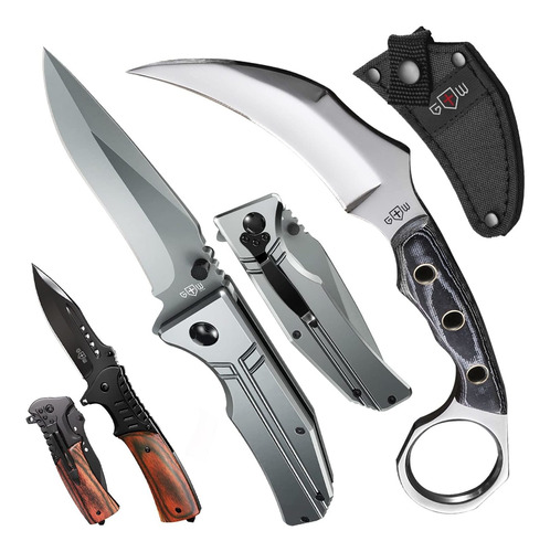 Paquete De 3 Artículos, Cuchillo De Bolsillo Edc Usmc, Cuchi