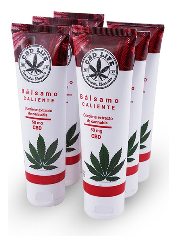  6 Pack - Bálsamo Caliente Cbd Life En Crema 90g