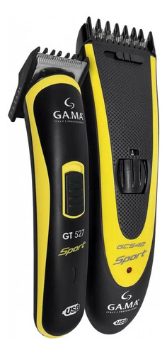 Kit Máquina De Corte Gama Italy Gcs547 Sport Usb Amarelo