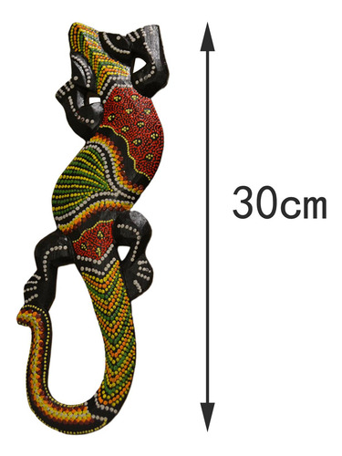 Escultura De Lagarto Gecko Suspensão De Parede Para 30 Cm