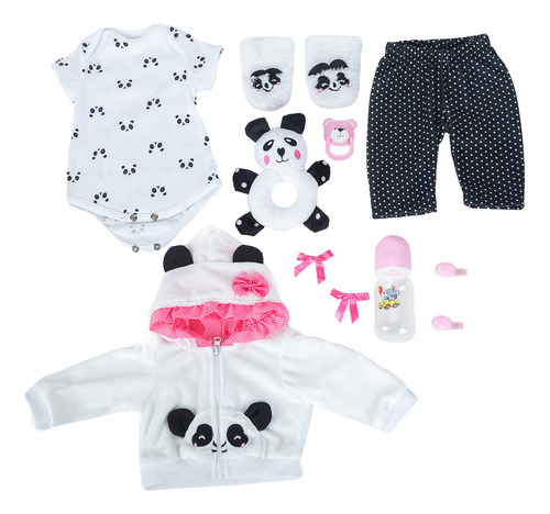 Brastoy Muñecas Panda De Silicona Bebé Reborn Princesa 48cm