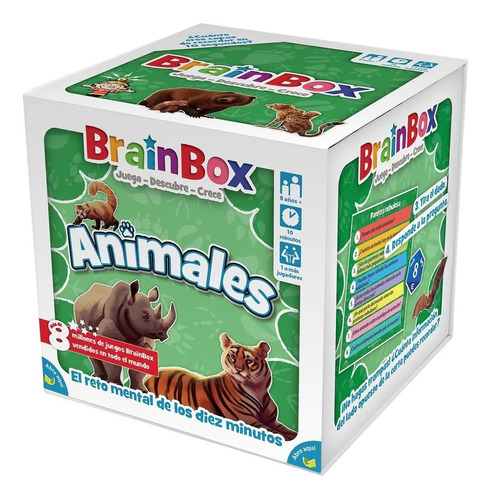 Brainbox Animales: Juego De Mesa Para La Familia Y Amigos