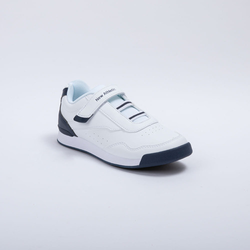 Zapatillas New Athletic Tennis Teens Blanco Con Azul