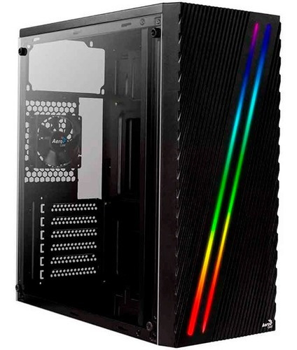 Gabinete Gamer Aerocool Streak Rgb Mid Tower Panel Acrílico