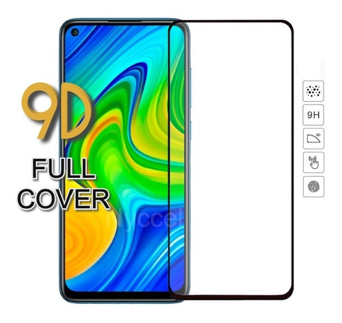 Vidrio Templado 9d Xiaomi Redmi 9 Cubre Todo Colocado