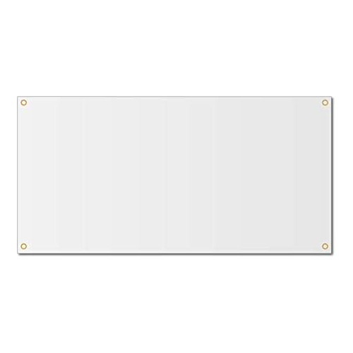 Pancarta Blanco De Vinilo Blanco Ojales (2'x4')