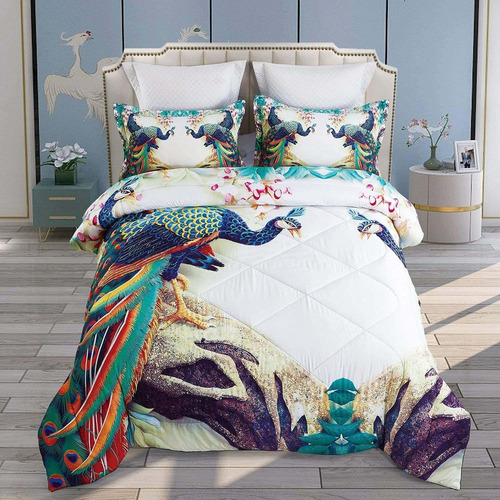  Beautiful Color Peacock Family Bedding Comforter Sets ...