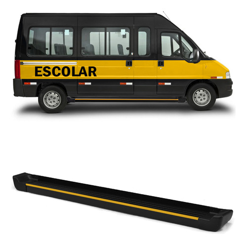 Estribo Escolar Preto Ducato Boxer Jumper Teto Alto 2004