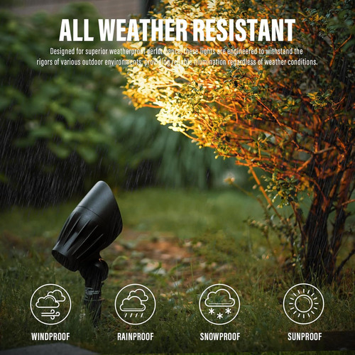 4 Pack Luz Paisaje Bajo Voltaje 50w Halógen...