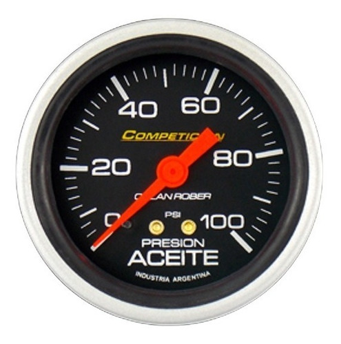 Reloj 60mm Manometro Aceite Mecanico 0 - 100 Psi Competicion