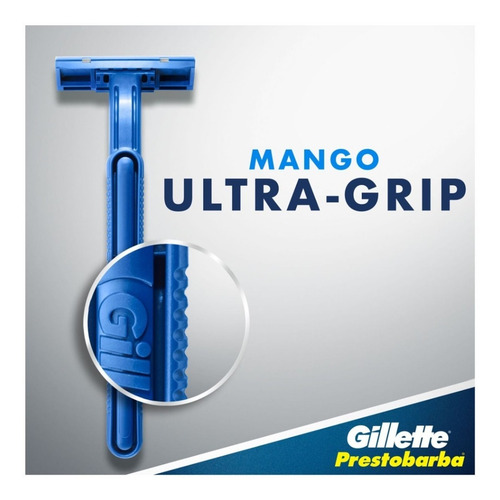 Imagen 4 de 9 de Maquina Afeitar Gillette Prestobarba Ultra Grip Sense X1u