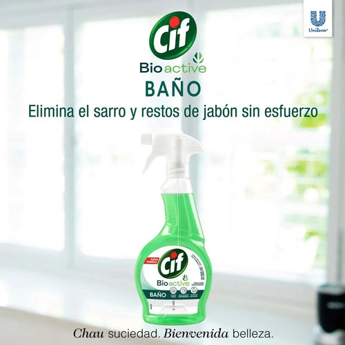 Imagen 5 de 5 de Limpiador Cif Bioactive Baño Gatillo X 500 Ml