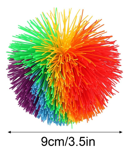 W Toy Bola Grande De Silicona Con Diseño De Mono Arcoíris 00