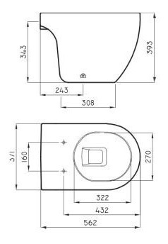 Inodoro Ferrum Corto 4,5 Lts Fontana Iocqj-b
