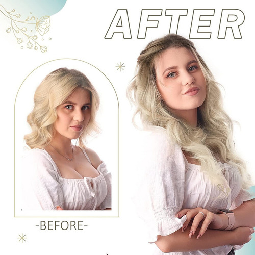 Extensiones Cabello Real 18in 105gr Balayage Blonde, Ash Blo